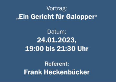Ein Gericht nur für Galopper