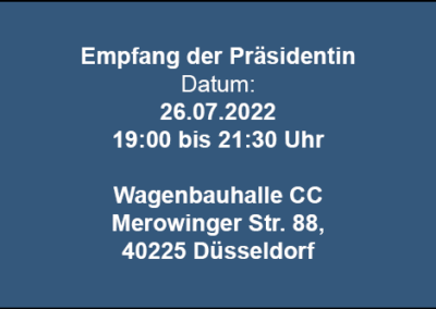Empfang der Präsidentin