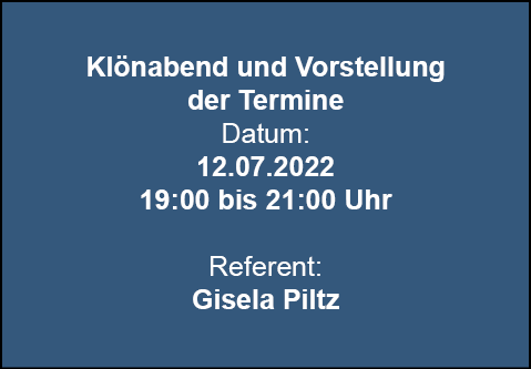 klönabend und termine vorstellenl