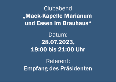 Mack-Kapelle Marianum und Essen im Brauhaus