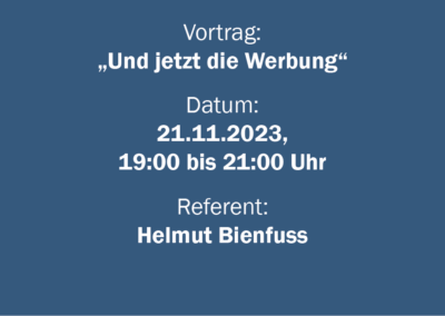 Und jetzt die Werbung