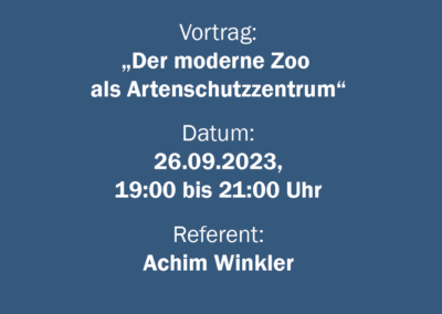 Der moderne Zoo als Artenschutzzentrum