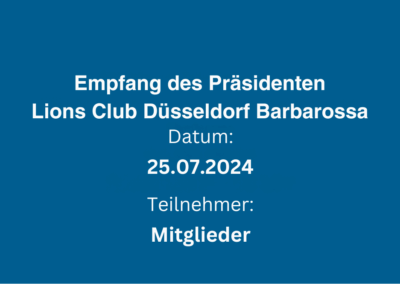 Empfang des Präsidenten