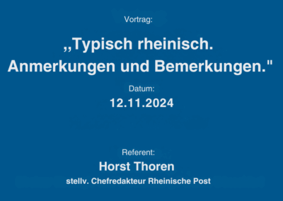 Typisch rheinisch. Anmerkungen und Bemerkungen