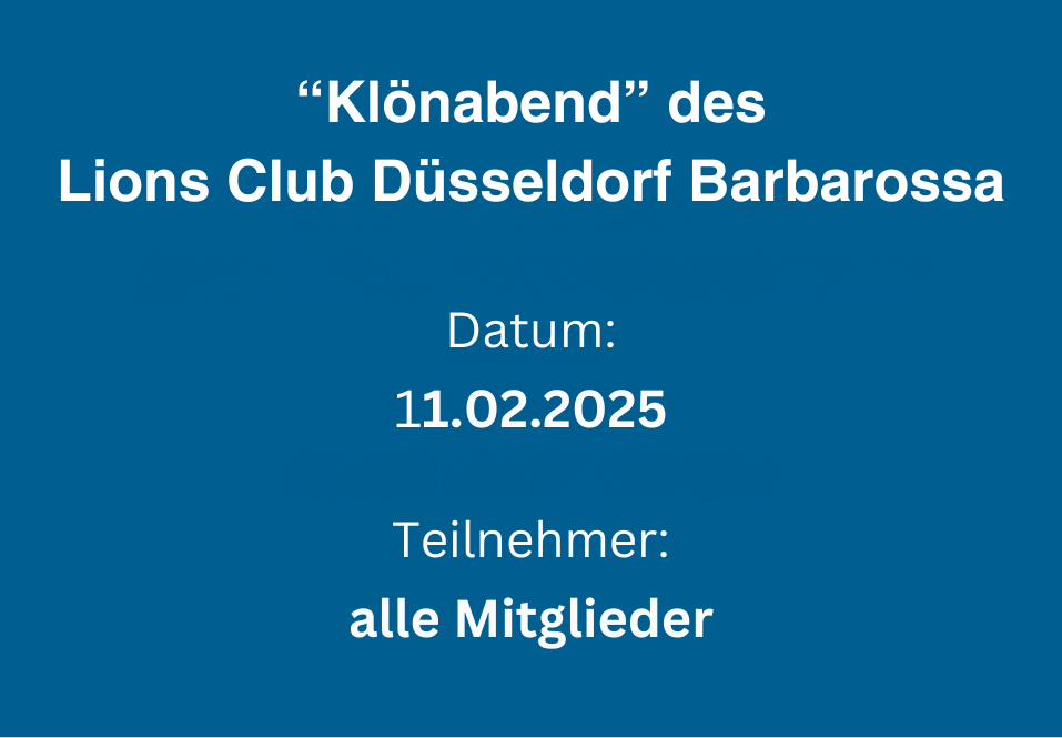 Klönabend des Lions Club Düsseldorf Barbarossa